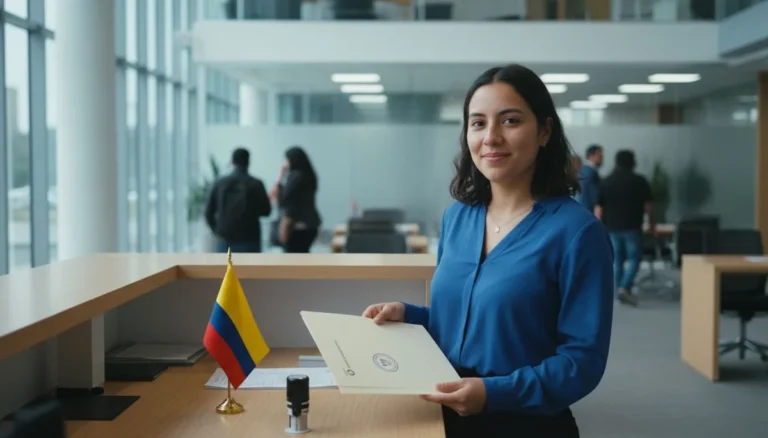 Cómo crear una empresa en Colombia: emprendedora recibe el certificado de matrícula en la Cámara de Comercio