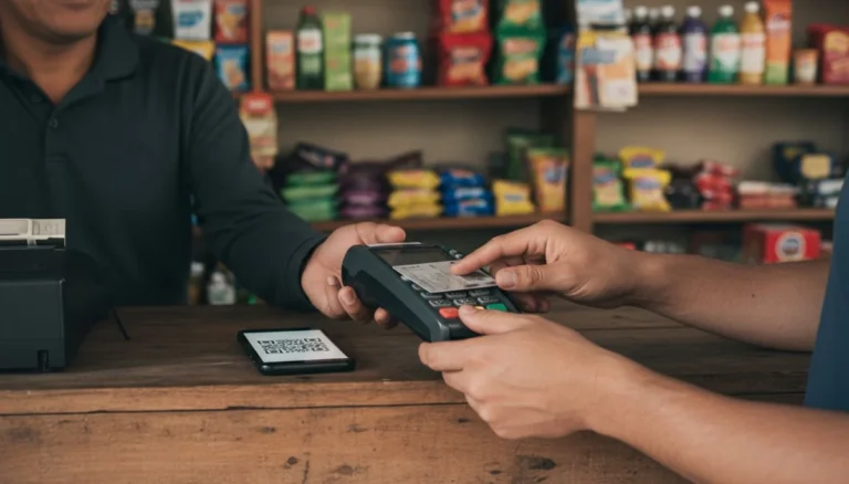 Medios de pago para tu negocio en Colombia: cliente pagando con tarjeta en un datáfono