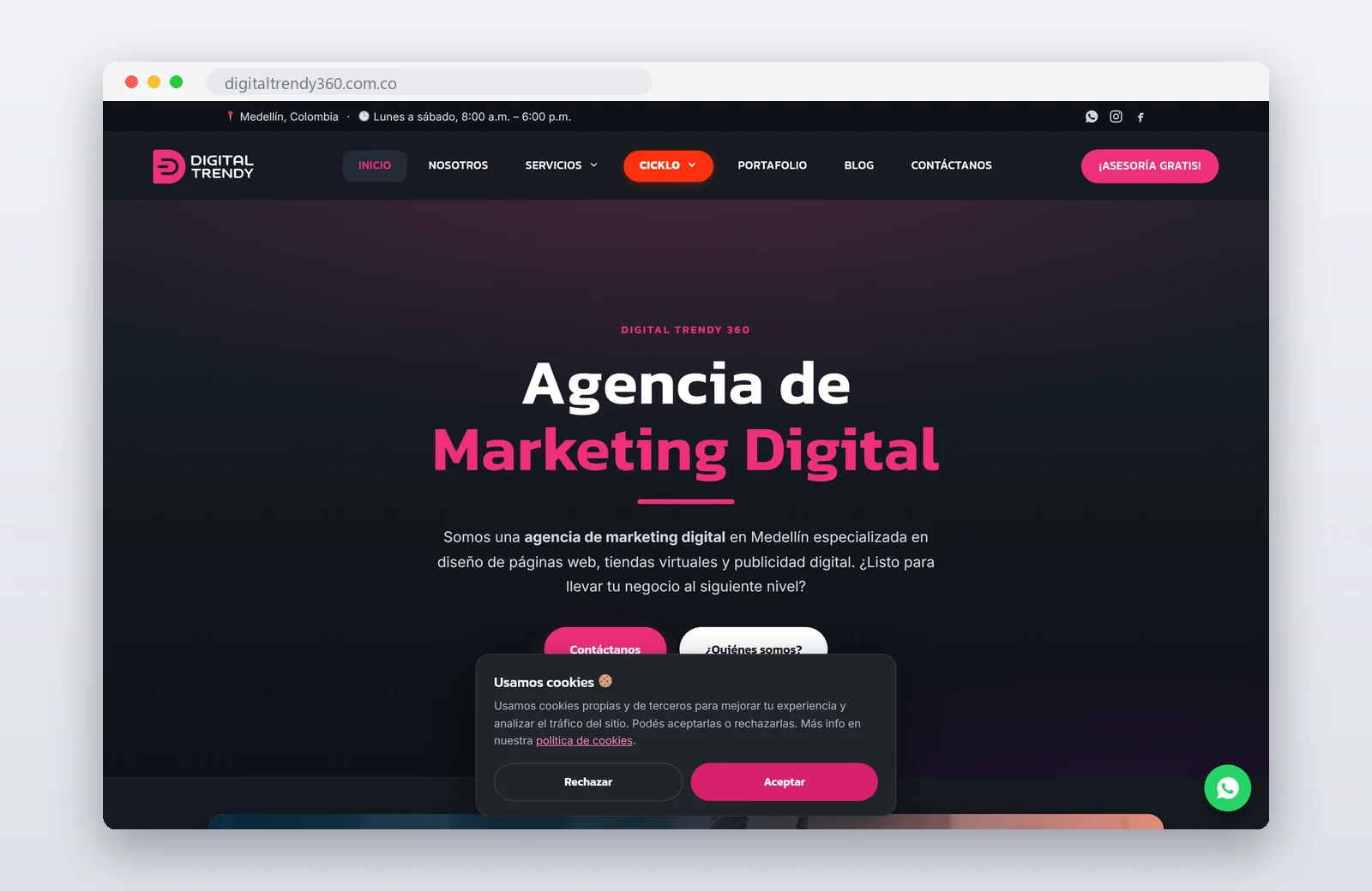 Digital Trendy 360 — sitio web propio