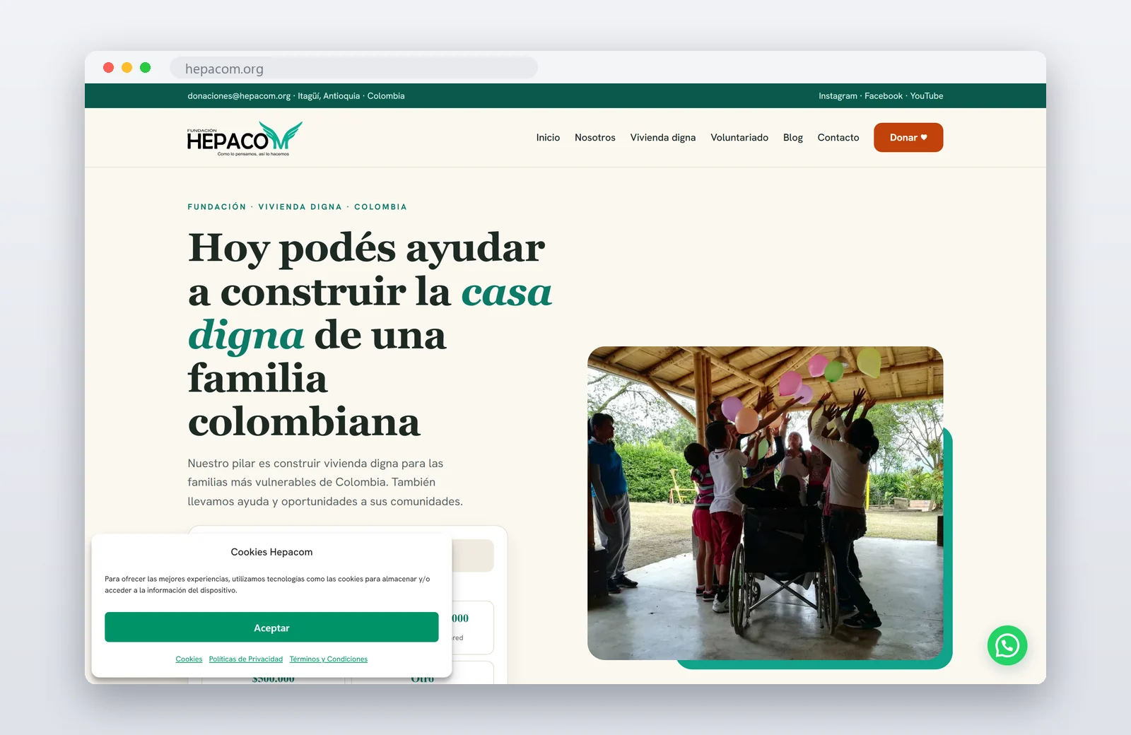 Fundación Hepacom — sitio web por Digital Trendy 360
