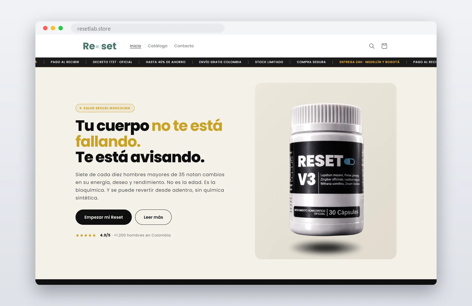 Reset — tienda online por Digital Trendy 360