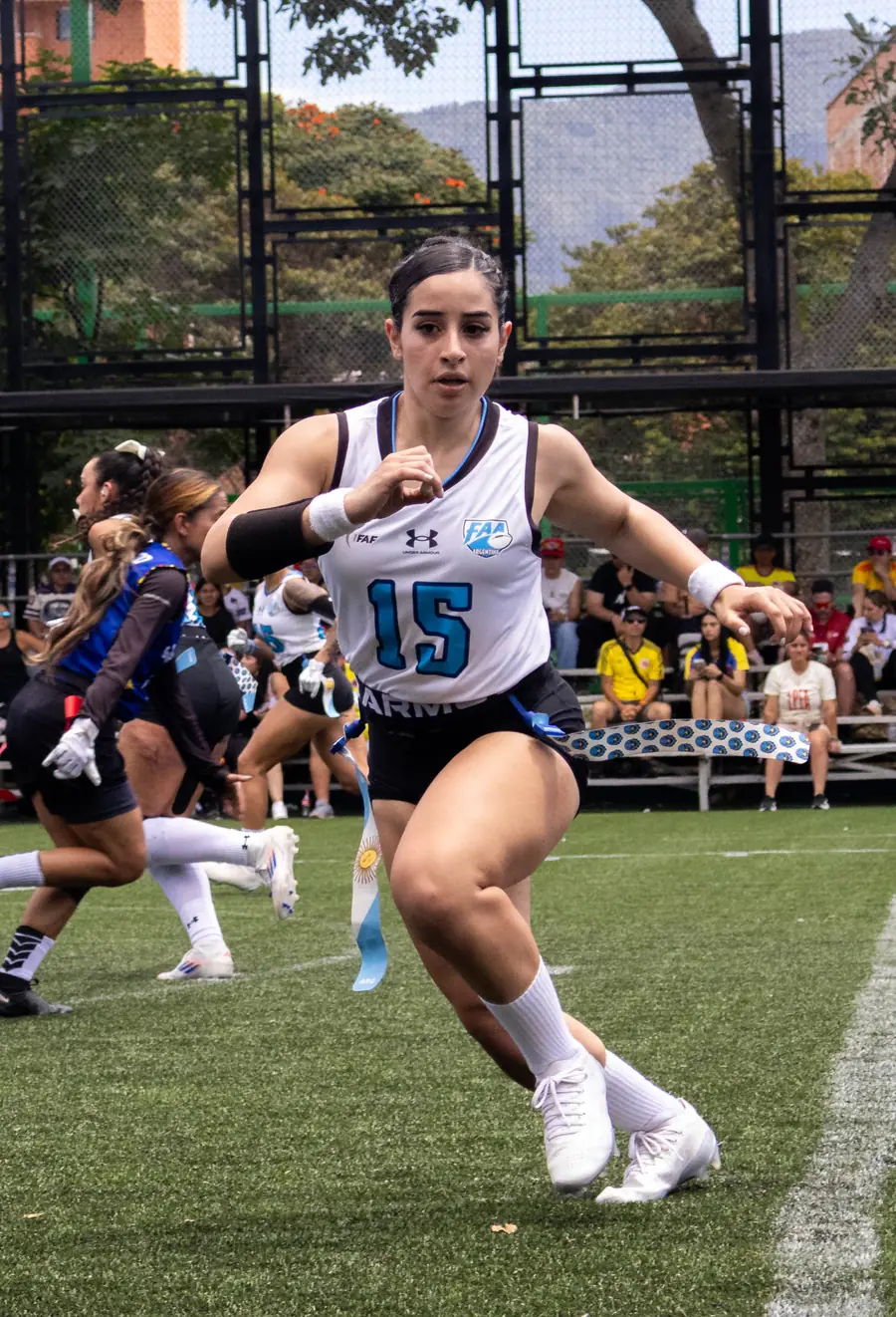 Jugadora de Argentina en el Suramericano de Flag Football 2026