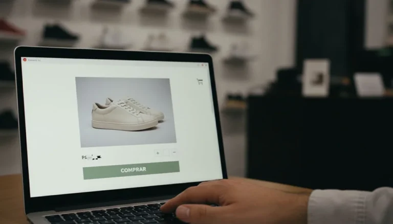 crear página web para vender: la pantalla muestra la ficha de producto de una tienda online con su boton de comprar